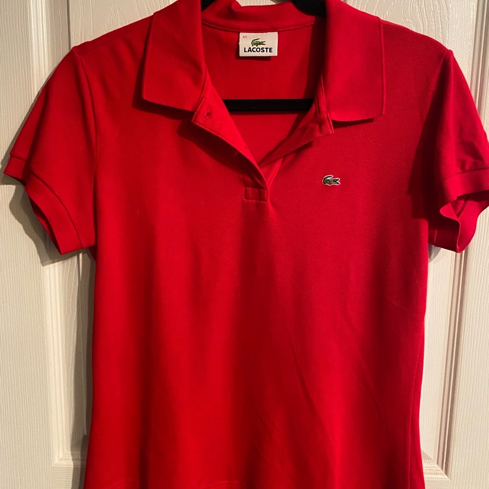 Lacoste Women's Red Polo Shirt